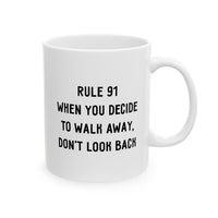 Load image into Gallery viewer, Rule 91 Coffee Mug White 11oz 15oz