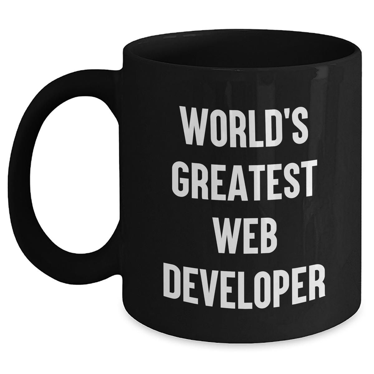 Funny Web Developer Gifts, World's Greatest Web Developer Quote, Black Coffee Mug, Father's Day Unique Gifts from Men to Web Developer - Main
