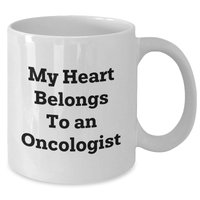 Load image into Gallery viewer, Funny Oncologist Gifts - My Heart Belongs To An Oncologist White Coffee Mug for Him or Her - Gifts from Men to Oncologists on Father&#39;s Day - Additional
