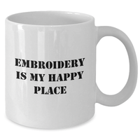 Load image into Gallery viewer, Embroidery Gifts for Her - Funny Quote White Coffee Mug From Friends, 11oz or 15oz Capacity, Ceramic Material, Microwave and Dishwasher Safe - Additional
