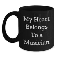 Load image into Gallery viewer, Funny Musician Quote Gifts for Him from Friends, Birthday Unique Gifts, Black Coffee Mug for Musician Lover - Main