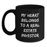 Load image into Gallery viewer, Graduation Unique Gifts for Real Estate Investor Women, Funny Quote Black Coffee Mug, 11oz or 15oz Ceramic Mug, Gifts from Women to Real Estate Investor Friends - Main