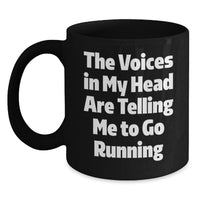 Load image into Gallery viewer, Funny Running Gifts for Him or Her - Black Coffee Mug, Perfect for Birthday Morning Motivation - Main