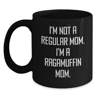 Load image into Gallery viewer, Unique Gifts for Ragamuffin Cat Lovers, Funny Mom Black Coffee Mug - Christmas Unique Presents from Mom to Family - Main