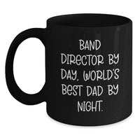 Load image into Gallery viewer, Unique Band Director Gifts from World's Best Dad - Funny Black Coffee Mugs for Christmas Unique Gifts for Band Director - Main