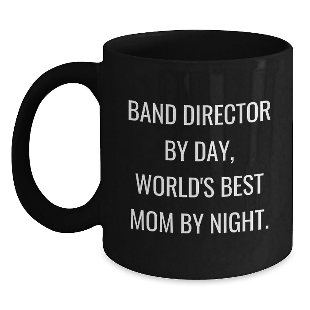 Funny Band Director Gifts from Mom to Best Band Director, Graduation Unique Gifts for Black Coffee Mug - Main