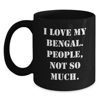 Load image into Gallery viewer, Funny Bengal Cat Black Coffee Mug Christmas Unique Gifts from Family - Main