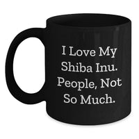 Load image into Gallery viewer, Funny Shiba Inu Dog Birthday Unique Gifts, Black Coffee Mug for Shiba Inu Lovers from Friends and Family - Main