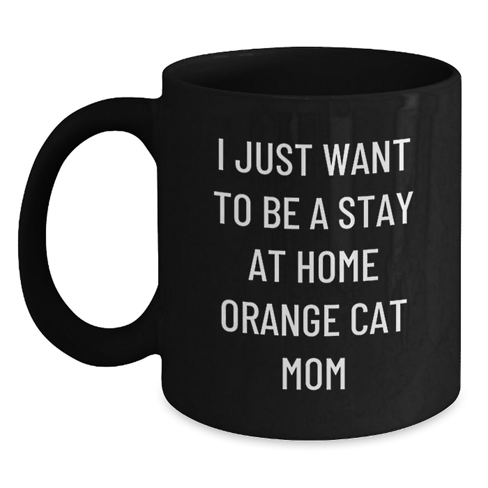 Orange Cat Lover's Funny Quote Black Coffee Mug Gifts from Friends for Birthday - Main