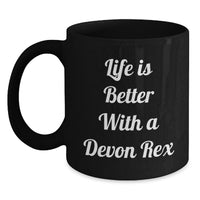 Load image into Gallery viewer, Gifts for Devon Rex Cat Lovers, Funny Quote Black Coffee Mugs, Birthdays Unique Gifts from Friends to Family - Main