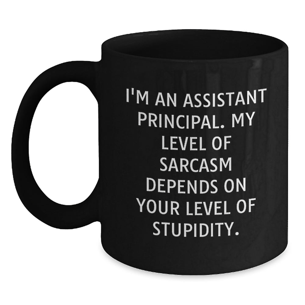 Funny Assistant Principal Gifts from Friends, Men, Women, Coworkers, Family for Christmas Unique Presents, I'm An Assistant Principal Black Coffee Mug - 11oz or 15oz - Main
