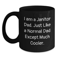 Load image into Gallery viewer, Funny Janitor Dad Black Coffee Mugs Gifts for Janitor Men Graduation Unique Gifts from Friends - Main