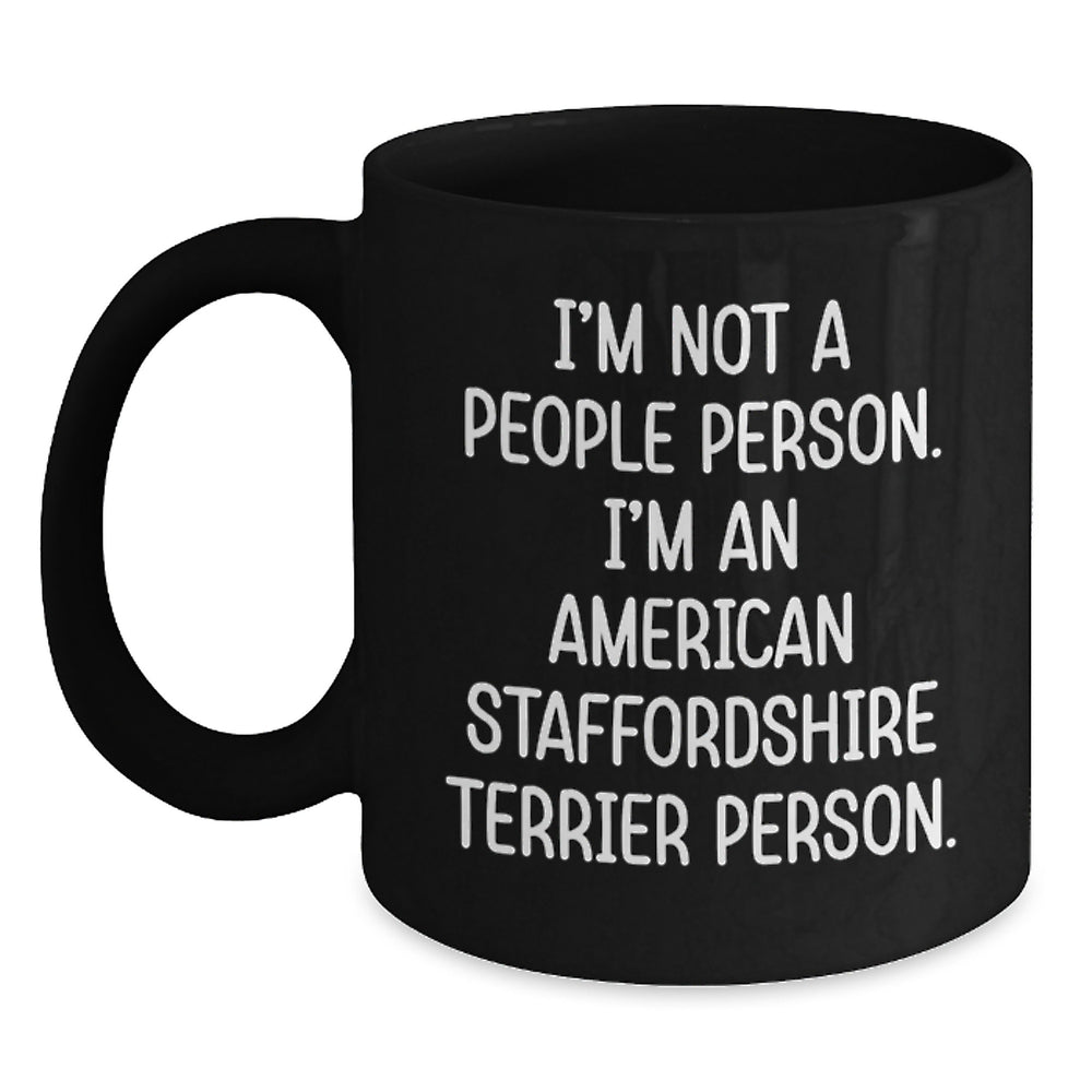 Funny American Staffordshire Terrier Dog Lover Gifts for Men Women Friends Birthday Unique Black Coffee Mugs - Gifts from Family - Main