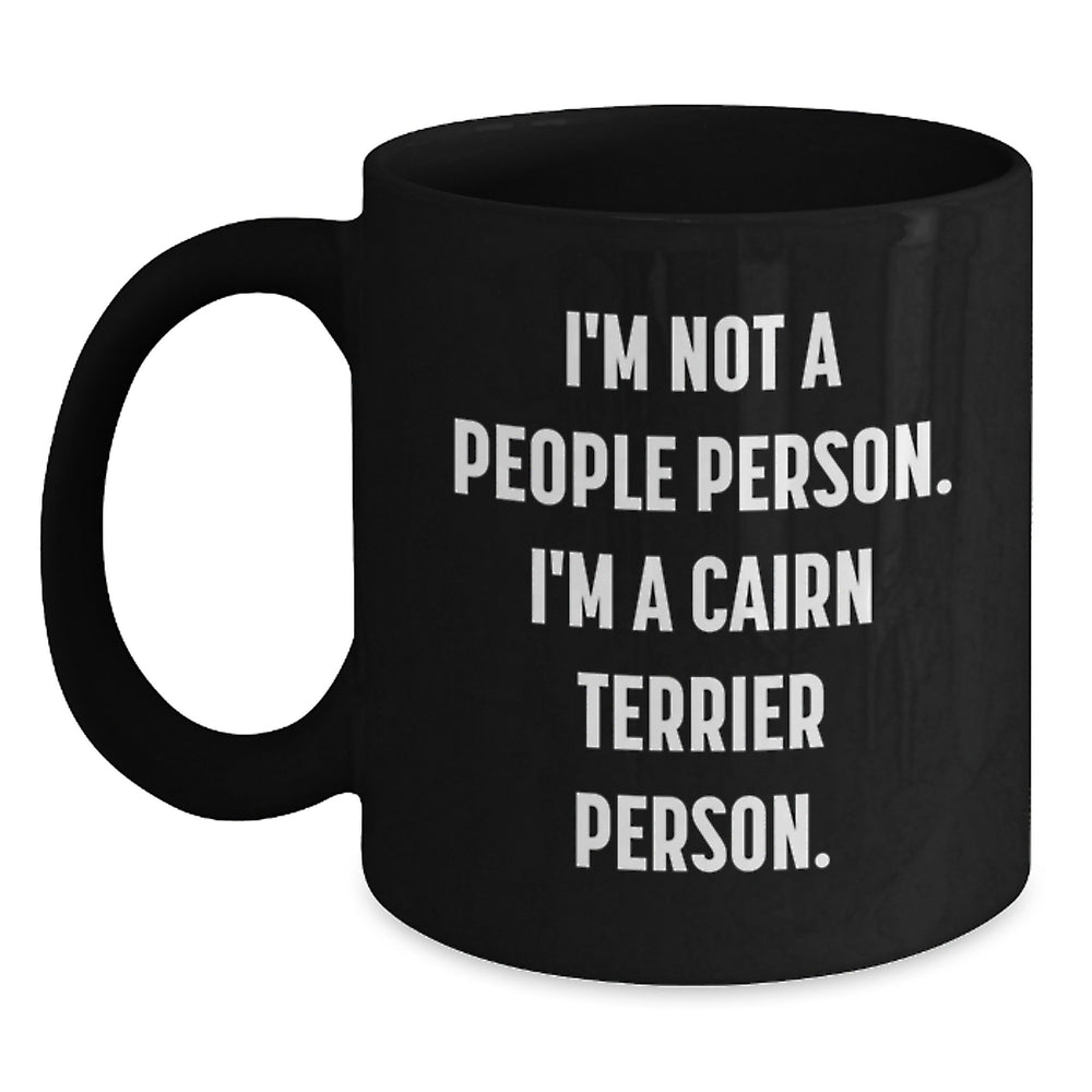 Cute Cairn Terrier Dog Gifts - Funny Black Coffee Mug for Birthday from Friends - Main
