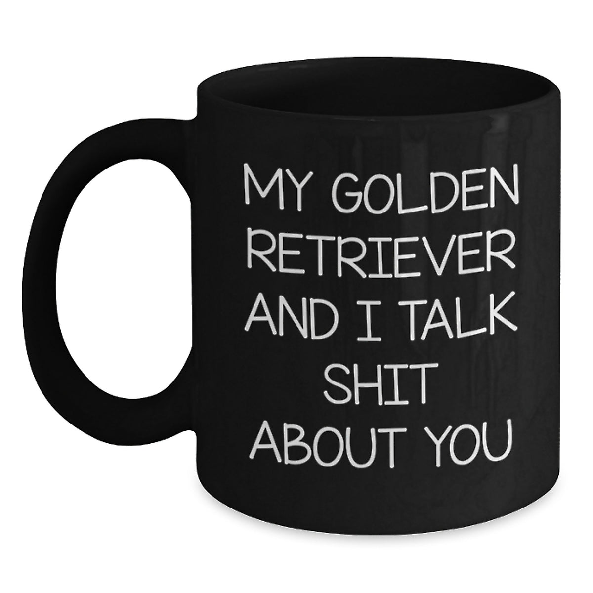 Funny Golden Retriever Dog Black Coffee Mugs Gifts from Friends for Golden Retriever Dog Lovers, Christmas Unique Mugs for Women, Men, Family - Main