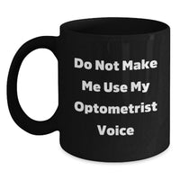 Load image into Gallery viewer, Optometrist Humor Christmas Unique Gifts for Optometrist Friends and Family Black Coffee Mug from Friends - Main