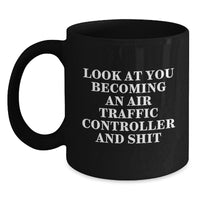 Load image into Gallery viewer, Funny Air Traffic Controller Gifts from Friends for Men - Unique Black Coffee Mug for Christmas Unique Gifts - Main
