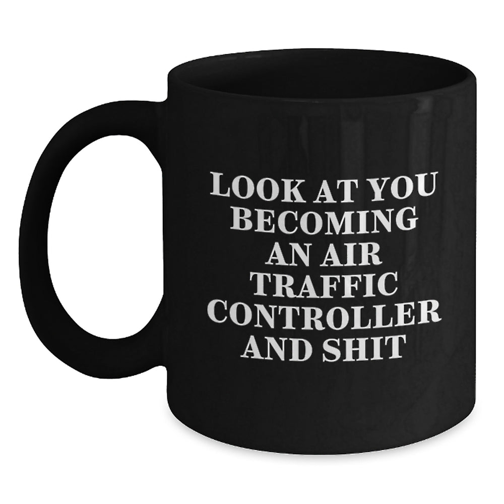 Funny Air Traffic Controller Gifts from Friends for Men - Unique Black Coffee Mug for Christmas Unique Gifts - Main