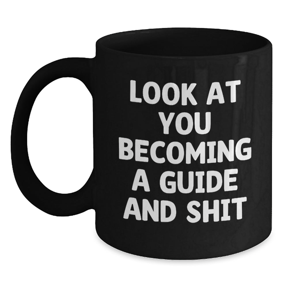 Funny Guide Black Coffee Mugs for Christmas Unique Gifts from Friends Men to Guide Enthusiasts - Main