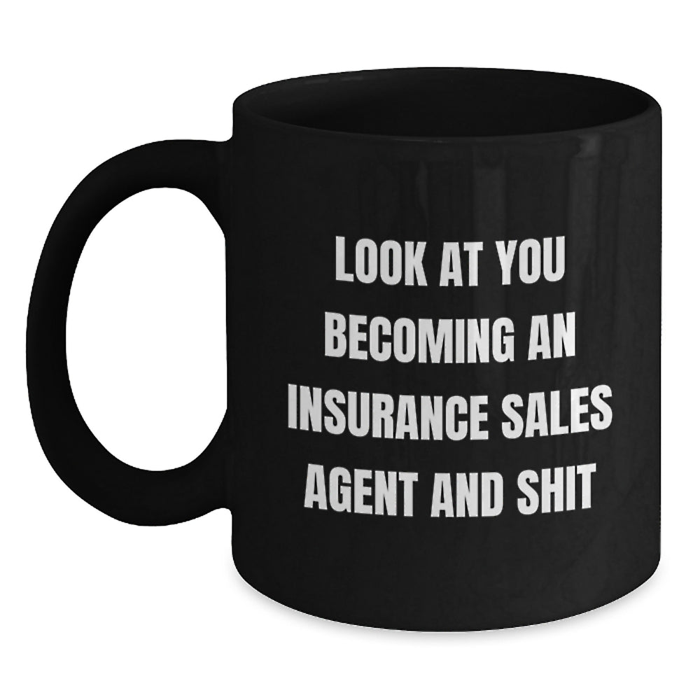 Funny Gifts for Insurance Sales Agent, Become an Insurance Sales Agent, Unique Coffee Mug Gifts from Family - Main