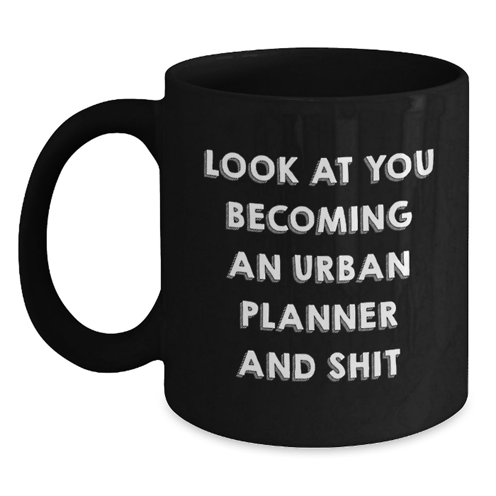 Unique Christmas Unique Gifts for Urban Planner Friends, Funny Black Coffee Mug, Gifts from Coworkers - Main
