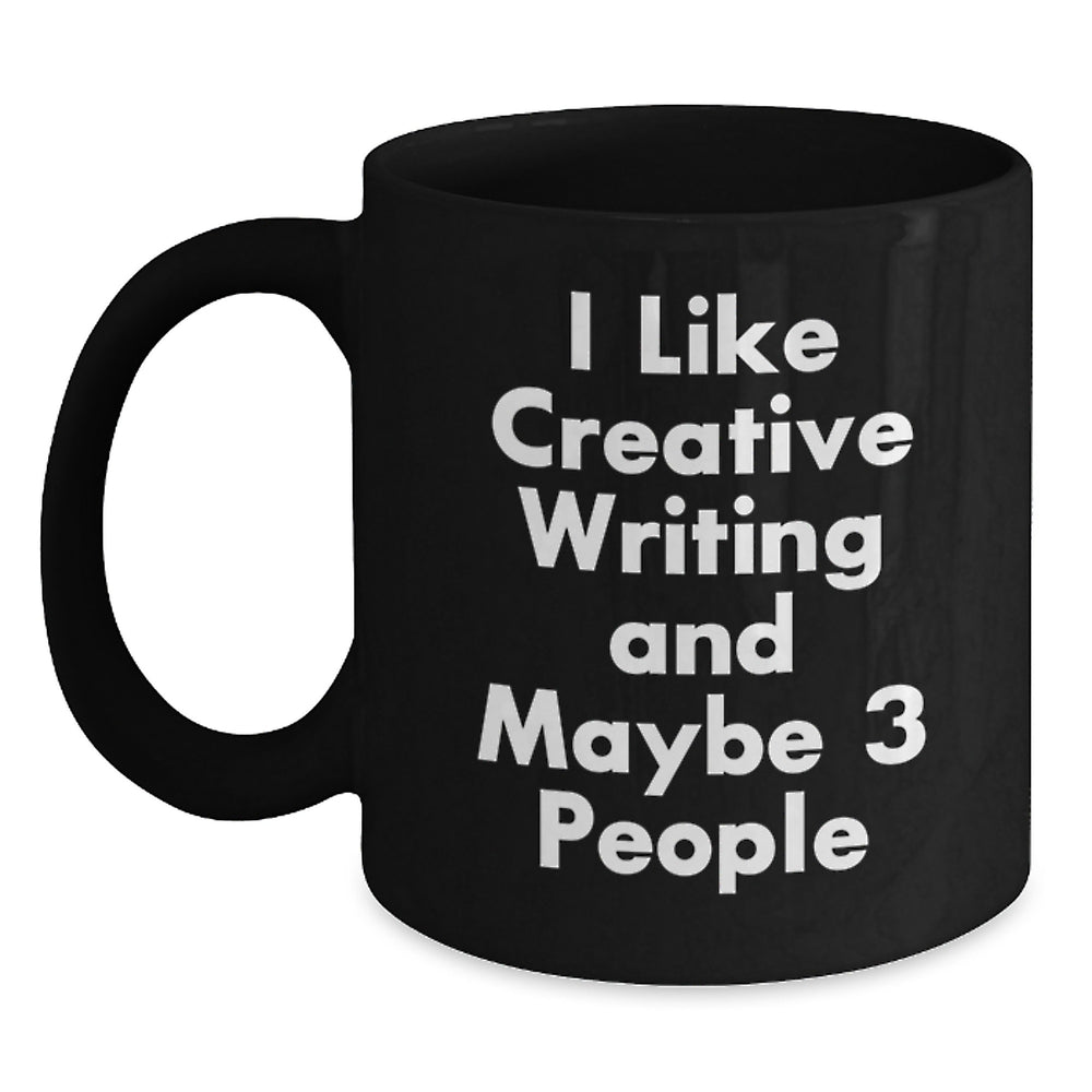 Creative Writing Mug Gift for Friends, Unique Black Coffee Mug for Christmas Unique Gifts from Men to Women - Main
