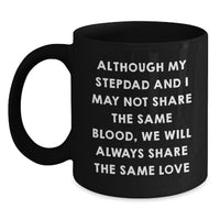 Load image into Gallery viewer, Funny Stepdad Gifts from Family - Black Coffee Mugs with Inspirational Quote - Christmas Unique Presents for Men - Main
