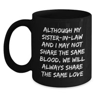 Load image into Gallery viewer, Funny Sister-in-law Gifts from Family for Christmas Unique Mugs - Sister-in-law Love Quote Black Coffee Mug - Main