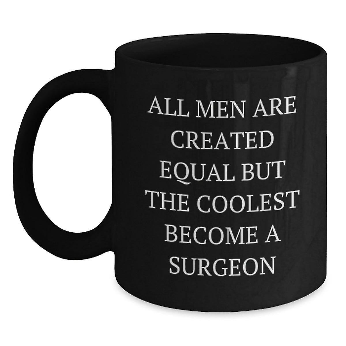 Funny Surgeon Gifts from Men for Surgeon Friends and Coworkers Black Coffee Mug Christmas Unique Presents - Main