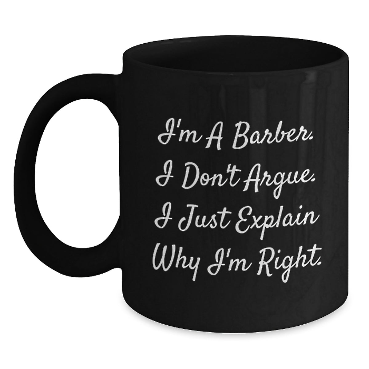 Funny Barber Coffee Mugs Gifts from Men to Barber Friends and Family, Inspirational Quotes for Christmas Unique Presents - Main