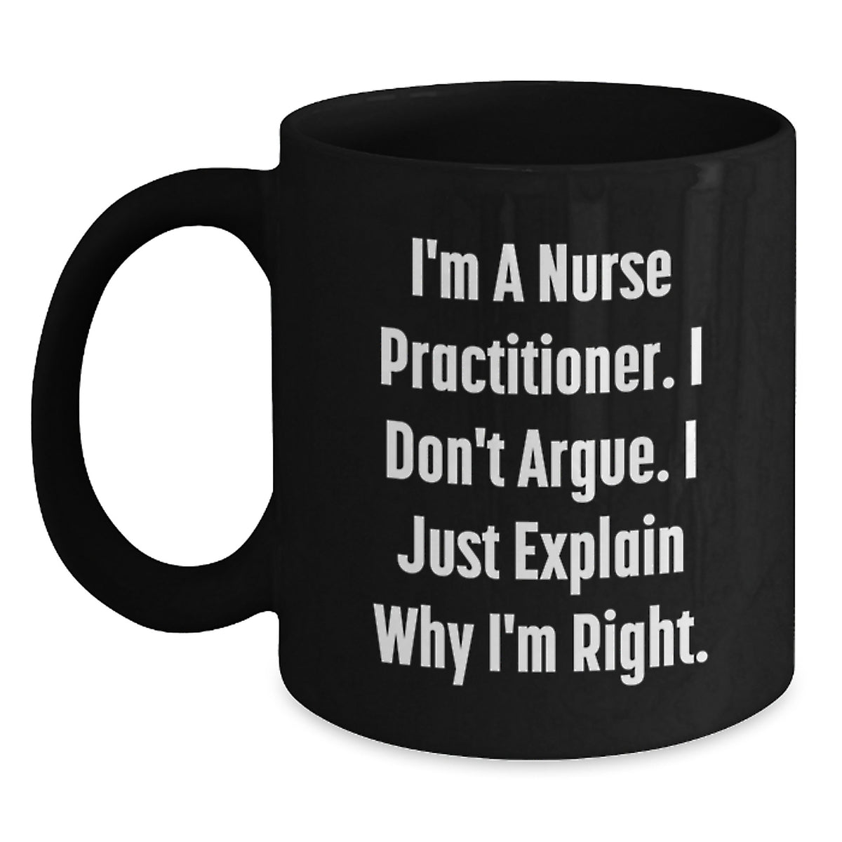 Funny Nurse Practitioner Christmas Unique Gifts for Nurse Practitioner, Black Coffee Mug, Gifts from Coworkers, Unique Christmas Unique Gifts - Main