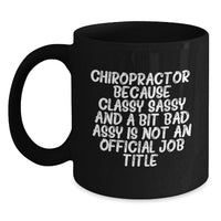 Load image into Gallery viewer, Unique Christmas Unique Gifts for Chiropractor Friends from Family - Funny Chiropractor Black Coffee Mug - Main
