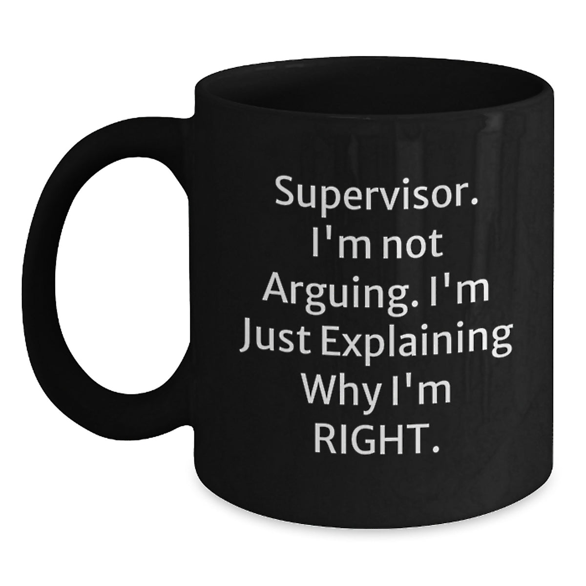 Funny Supervisor Gifts from Men Black Coffee Mugs for Supervisor - Christmas Unique Gifts - Main