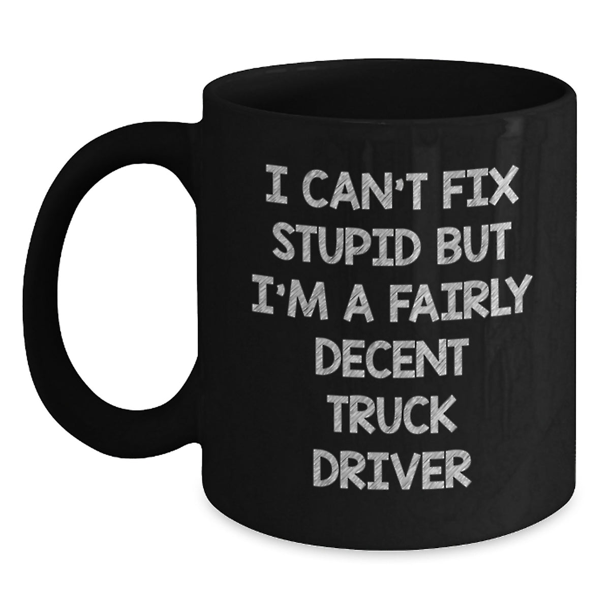 Truck Driver Christmas Unique Gifts Funny Mugs for Family Friends Coworkers 11oz 15oz Black Ceramic Mug - Main