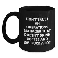 Load image into Gallery viewer, Funny Operations Manager Gifts from Men - Black Coffee Mug for Operations Manager, Unique Christmas Unique Gifts for Friends, Coworkers, Family - Main
