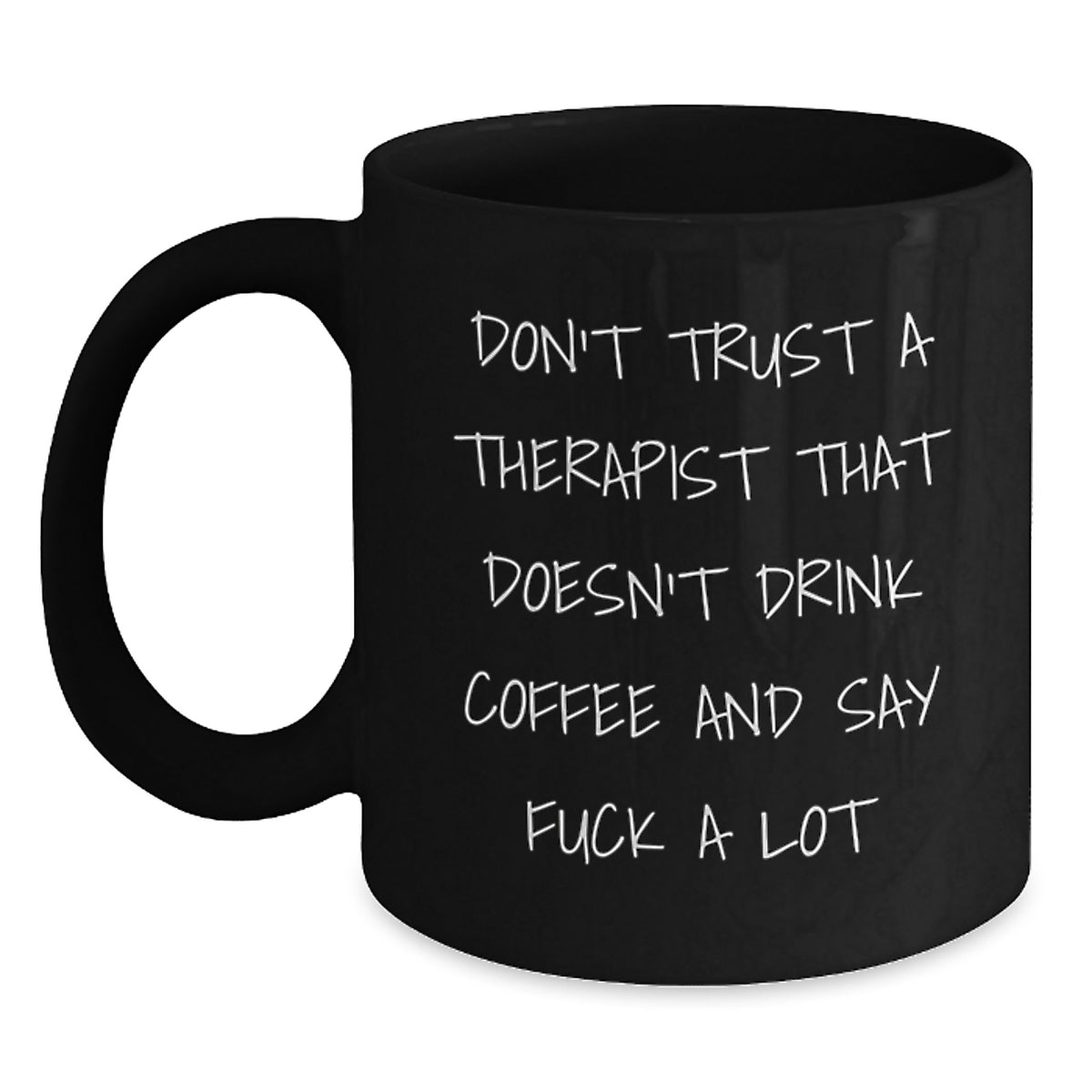 Funny Quote Therapist Gifts from Men Black Coffee Mugs for Therapist Friends Christmas Unique Gifts - Main