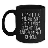 Load image into Gallery viewer, Funny Law Enforcement Officer Gifts, Black Coffee Mugs for Him, Law Enforcement Officer Appreciation Christmas Unique Gifts from Friends, Family - Main
