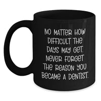 Load image into Gallery viewer, Funny Inspirational Dentist Gifts from Family to Doctor Mom Black Coffee Mug - Main