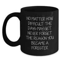 Load image into Gallery viewer, Funny Forester Gifts - Inspirational Quote Coffee Mug for Forester, Black Coffee Mug, Forester Gifts from Friends for Christmas - Main
