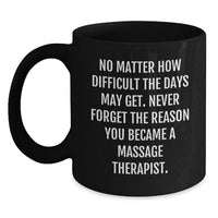 Load image into Gallery viewer, Inspirational Gifts from Friends for Massage Therapist Black Coffee Mug Unique Father's Day Unique Ideas - Main