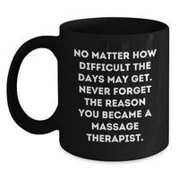 Load image into Gallery viewer, Inspiring Massage Therapist Gifts - Funny Coffee Mug for Men, Black Coffee Mug with Quote, Gifts from Family to Massage Therapist, Perfect Unique Father's Day Unique Gifts - Main