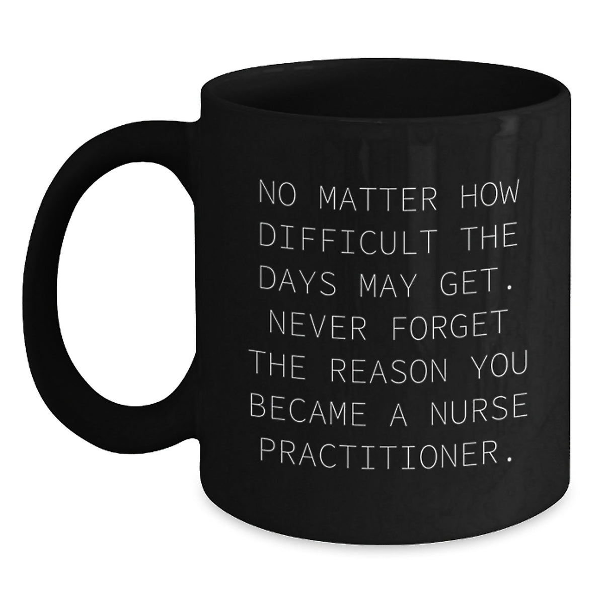 Nurse Practitioner Christmas Unique Gifts for Friends from Men Inspirational Black Coffee Mug Never Forget the Reason You Became a Nurse Practitioner, Funny Quote Gifts for Nurse Practitioner - Main