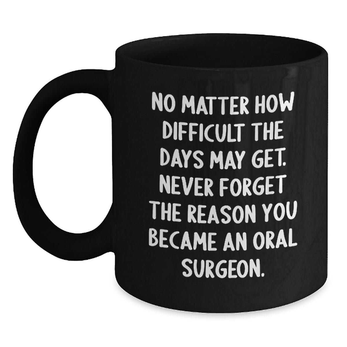 Gifts for Oral Surgeons, Unique Black Coffee Mugs with Inspirational Quote, Christmas Unique Gifts, Gifts from Friends to Family, Black Ceramic Mug 11oz 15oz - Main