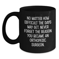 Load image into Gallery viewer, Funny Orthopedic Surgeon Gifts from Family - Inspirational Black Coffee Mug for Orthopedic Surgeon Wife on Mother's Day - Main