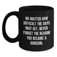 Load image into Gallery viewer, Gifts from Family for Surgeons - Inspirational Black Coffee Mug for Mom's Day - Main
