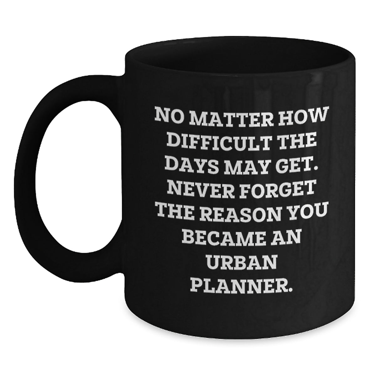 Urban Planner Gifts for Him - Funny Quote Black Coffee Mug, Christmas Unique Gifts from Friends or Family - Main