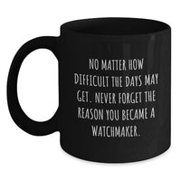 Load image into Gallery viewer, Funny Watchmaker Gifts from Men to Watchmaker - Black Coffee Mug for Valentine's Unique - Main