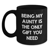 Load image into Gallery viewer, Funny Aunty Gifts from Family Members for Valentine's, 11oz or 15oz Black Coffee Mug - Main