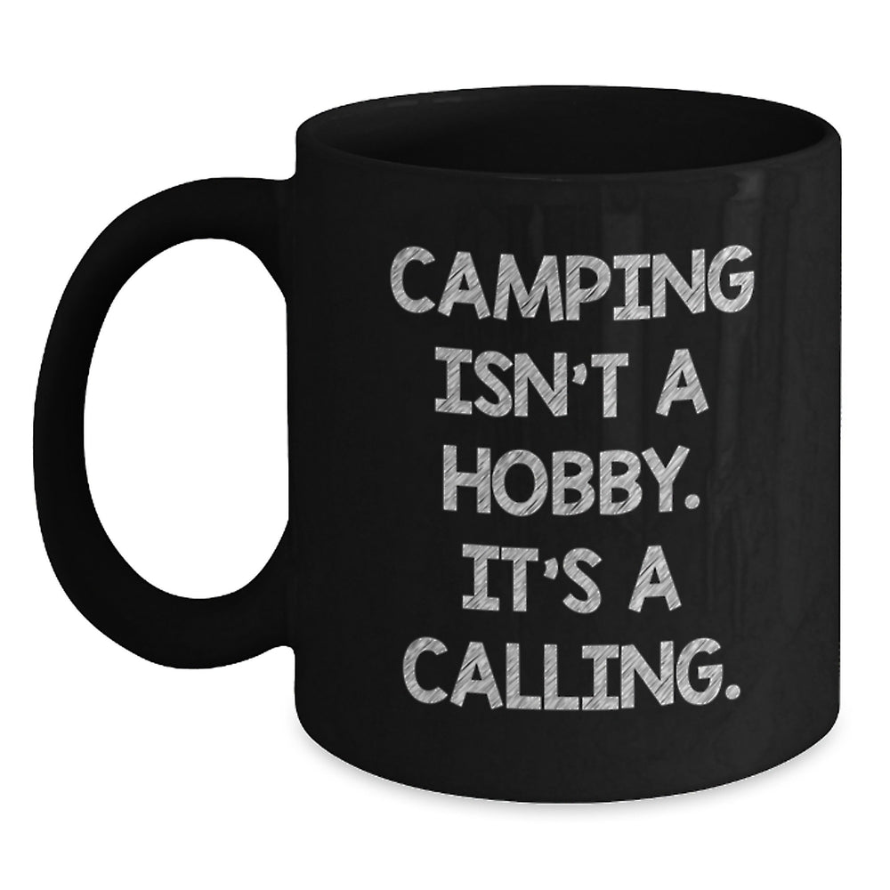Funny Camping Quotes Gifts from Friends to Family Black Coffee Mugs for Camping Enthusiasts, Unique Christmas Unique Gifts for Men Women - Main