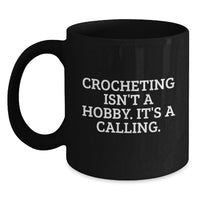 Load image into Gallery viewer, Funny Crocheting Humor Black Coffee Mug Gifts for Women from Friends on Valentine's - Main